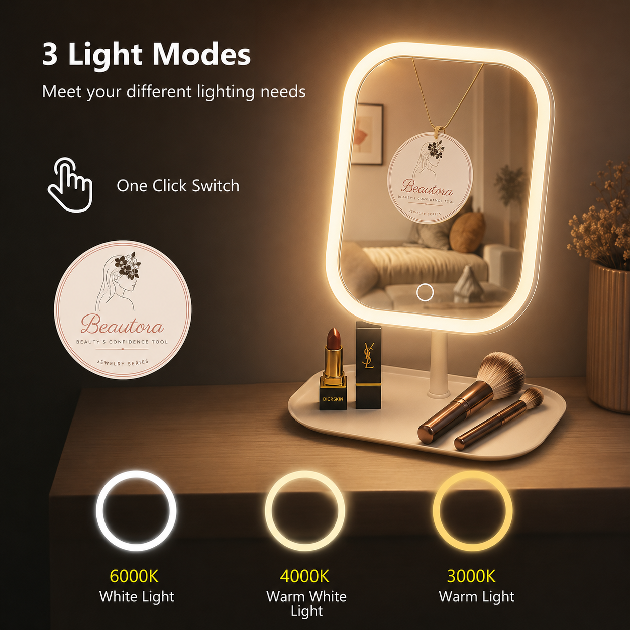 Beautora™ Luxe LED Makeup Mirror